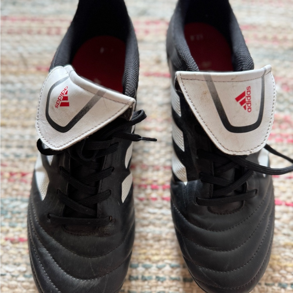 Adidas Black and White outdoor soccer cleats